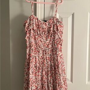 Trixxi Pink Floral Dress with Spaghetti Straps